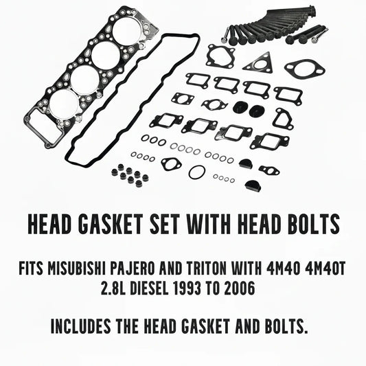 4M40T Head Gasket Set + Bolts - Mitsubishi Pajero Triton