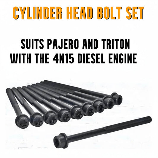 Cylinder head bolt set for Pajero and Triton with 4N15 diesel engine on a white background
