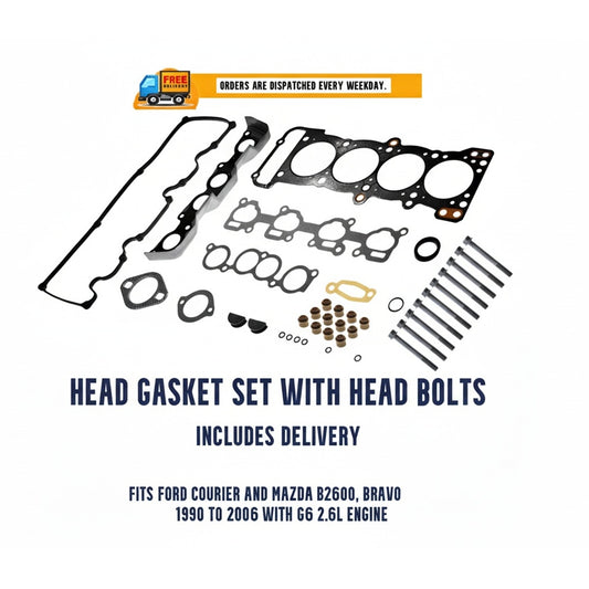 Ford Courier Mazda B2600 Head Gasket Set with Bolts