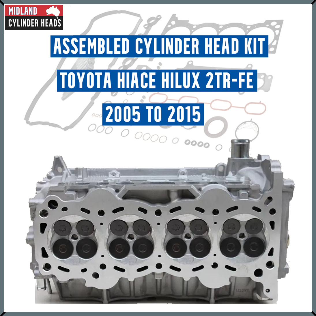 Toyota 2TR-FE cylinder head with head gasket t only
