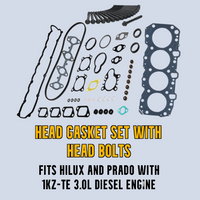 Hilux Prado Surf 1KZ-TE Head Gasket Set with Head Bolts