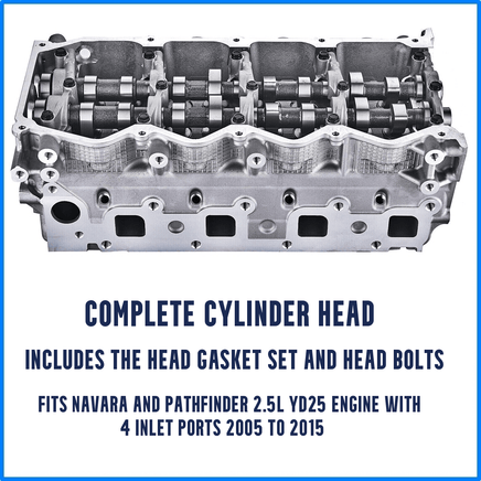 Navara YD25 Complete Cylinder Head Four Port