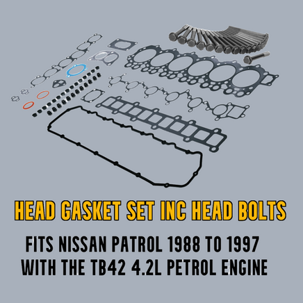 Nissan Patrol TB42  Cylinder Head gasket set with head bolts