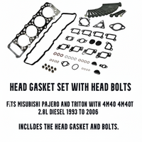 Mitsubishi Pajero Triton 4M40 4M40T Head Gasket Set with Head Bolts