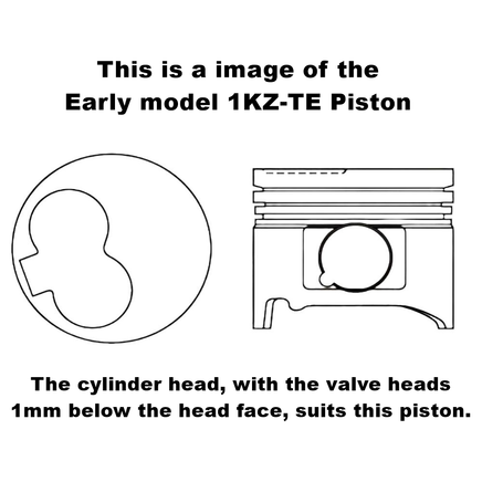 This is a image of the 
Later model 1KZ-TE Piston