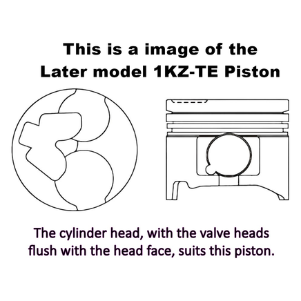 Toyota 1KZ-TE late model piston