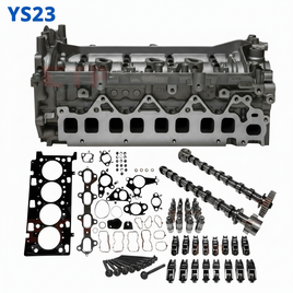 Enhanced YS23 Cylinder Heads with Camshafts - Blue Text Overlay