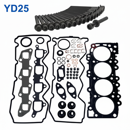 YD25 Head Gasket Set + Bolts - Nissan Navara Pathfinder 4-Port