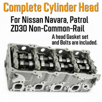 Nissan Navara Patrol ZD30 Cylinder Head Non Common-rail Top View With Text