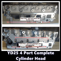YD25 Complete Cylinder Head 4 - Port - Nissan Navara Pathfinder - Supreme Head Supply
