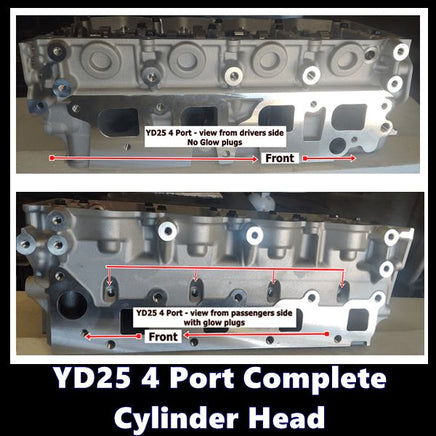 YD25 Complete Cylinder Head 4 - Port - Nissan Navara Pathfinder - Supreme Head Supply
